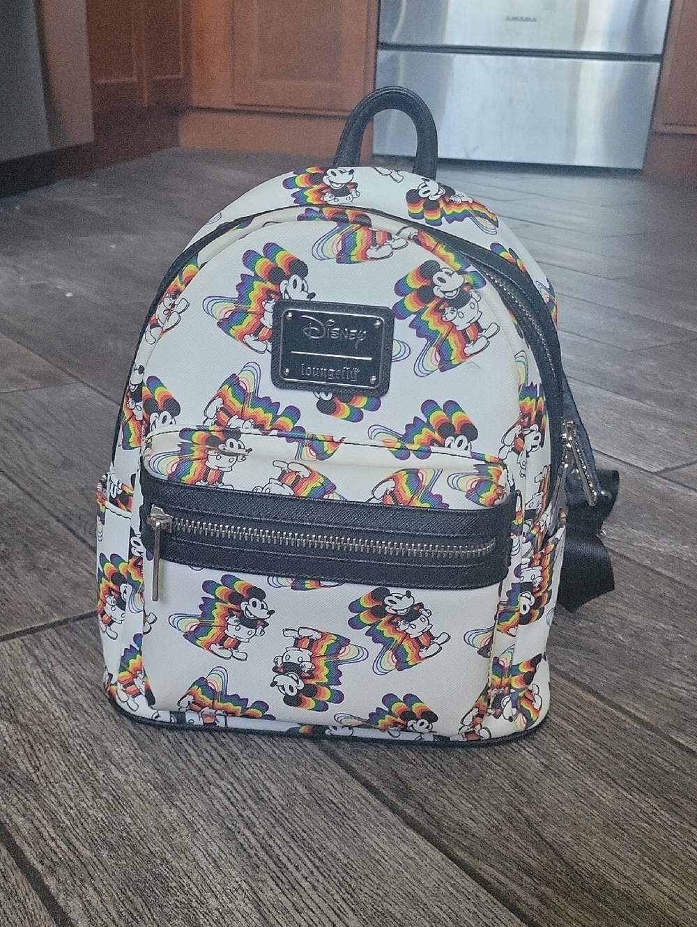 Disney x Loungefly Rainbow Mickey Mini Backpack - White